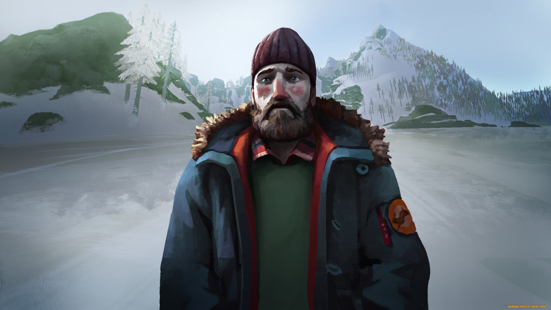 Обои Видео Игры The Long Dark, обои для рабочего стола, фотографии видео  игры, the long dark, куртка, шапка, лес, горы, снег, уильям, маккензи Обои  для рабочего стола, скачать обои картинки заставки на